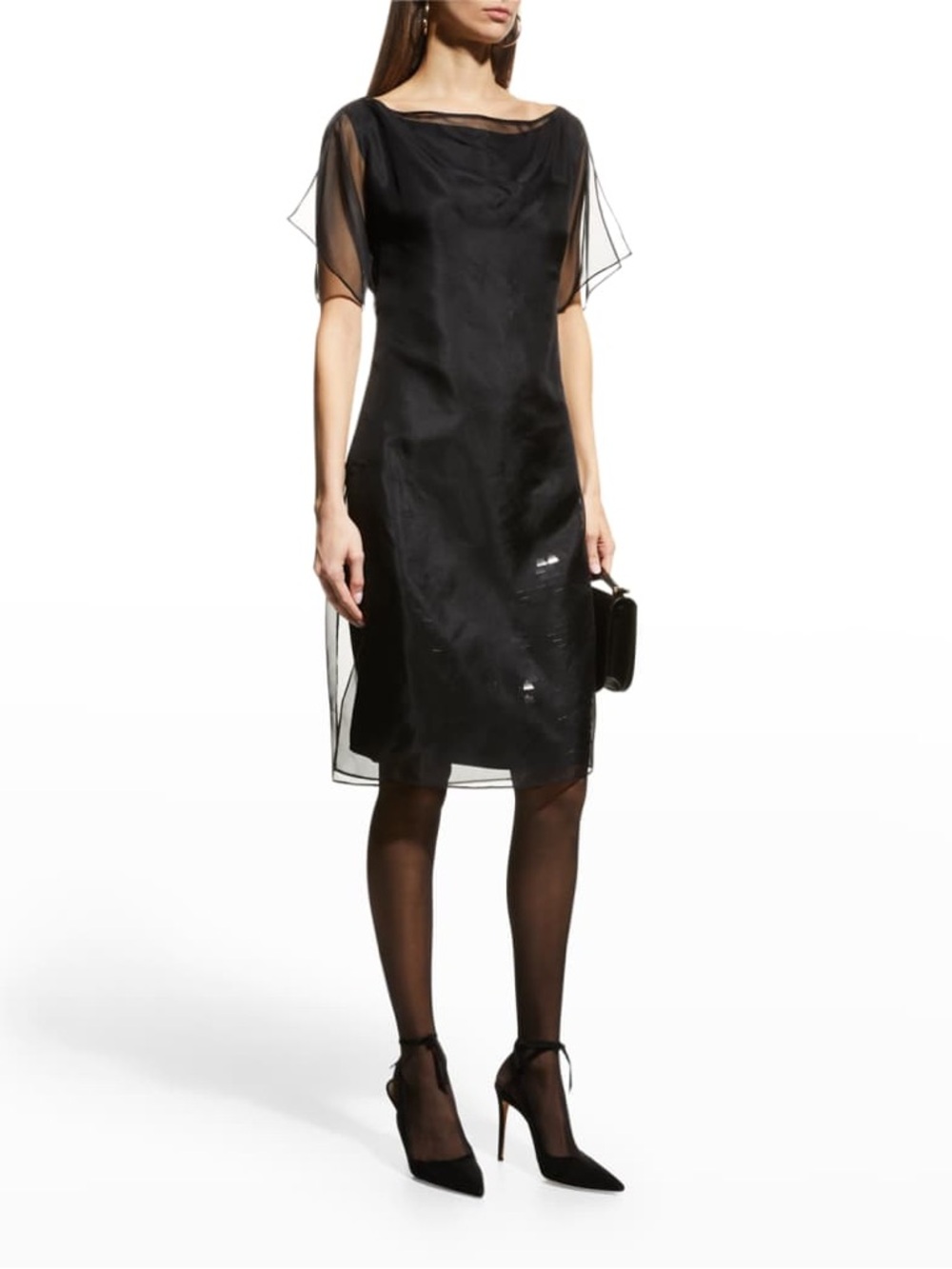 Akris New Sequin Embellished Mulberry Silk Chiffon Overlay Dress US 4 $4,990.00